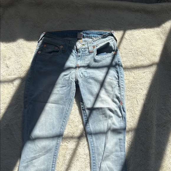 40 True Religion Curvy Skinny Jeans – Size 27 | Signature Horseshoe | Light Wash - Picture 2 of 10